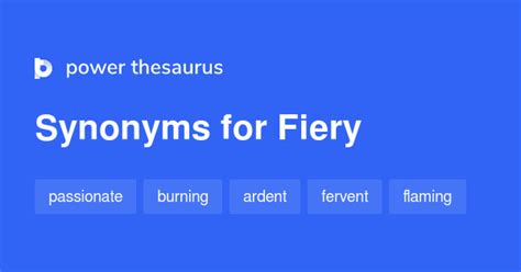 fiery synonym